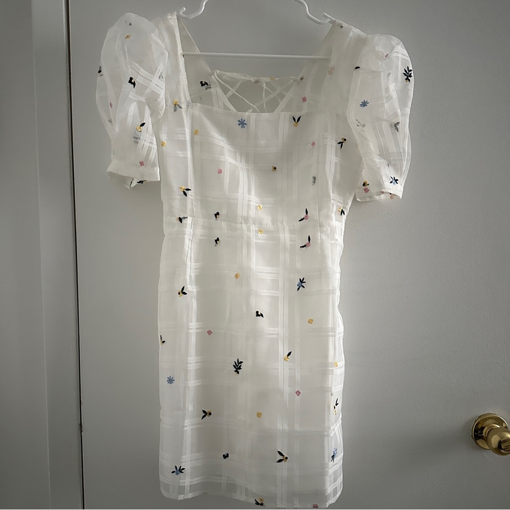 Petite Studio NYC Eleanor Floral Embroidered Dress